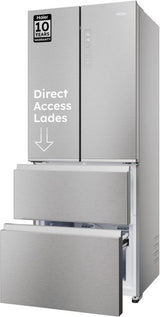 Haier koelkast HFR3718DNMM - 402L - RVS