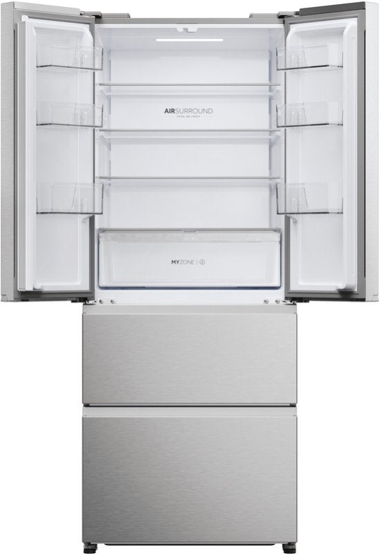 Haier koelkast HFR3718DNMM - 402L - RVS