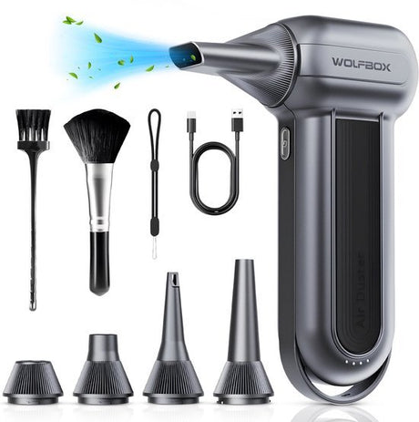 Wolfbox MF100 Air Duster Draadloos - Luchtblazer - Perslucht - Turbo Fan