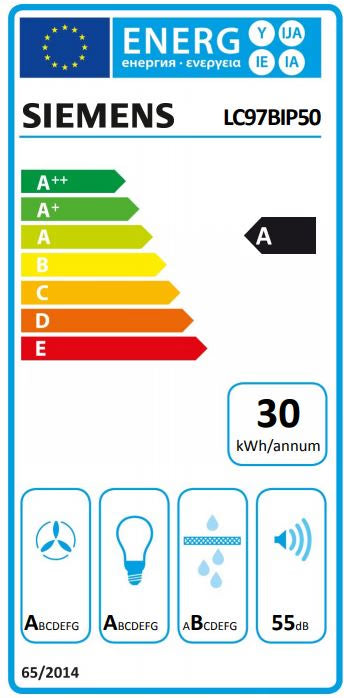 Siemens afzuigkap LC97BIP50 - 90 cm - RVS
