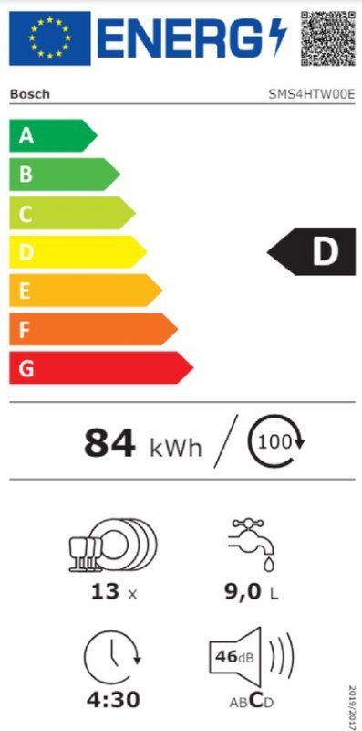 Bosch vaatwasser SMS4HTW00E - Serie 4 - Vrijstaand 