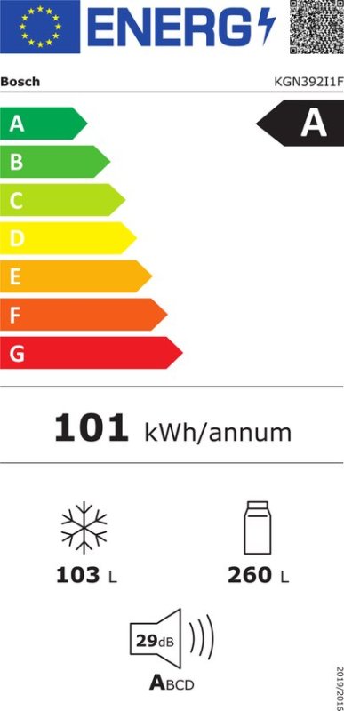Bosch koelkast KGN392I1F - Serie 4 - RVS 