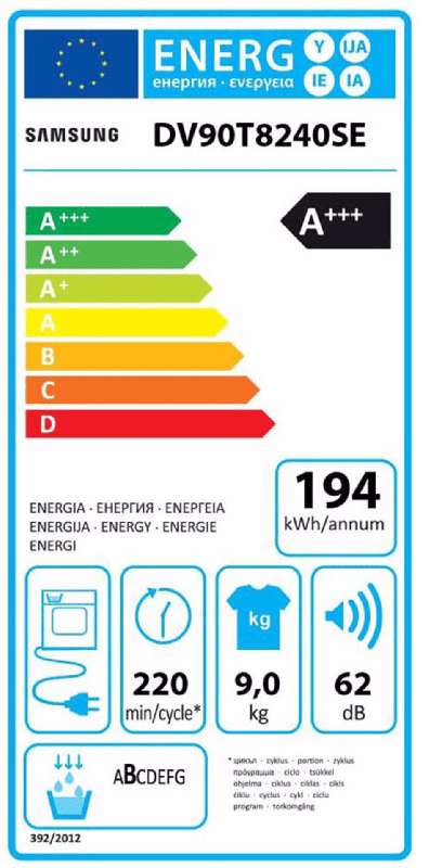 Samsung warmtepompdroger DV90T8240SE - 8000 serie