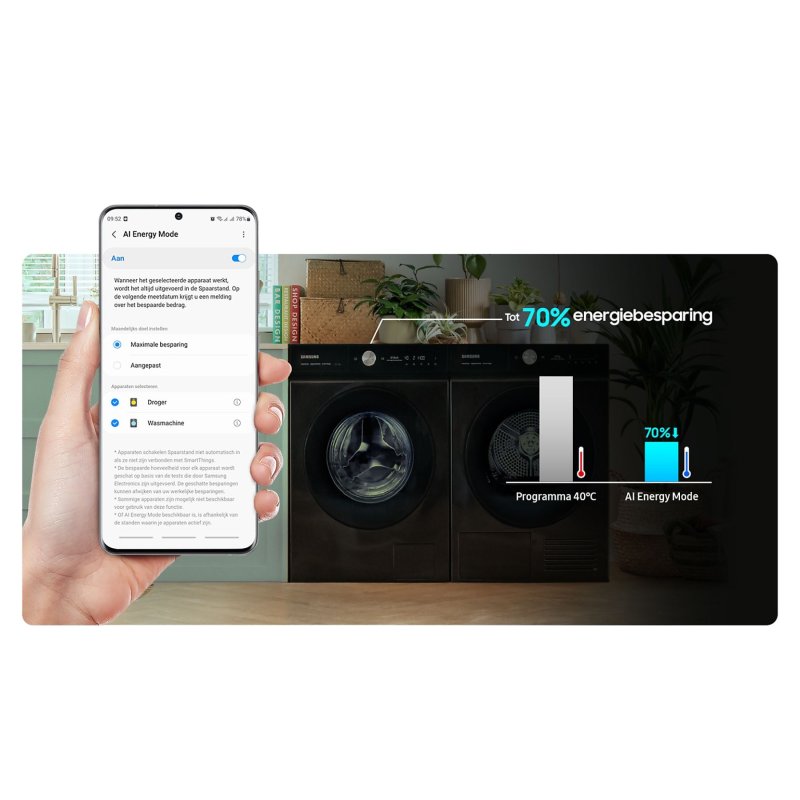 Samsung warmtepompdroger DV90T8240SE - 8000 serie