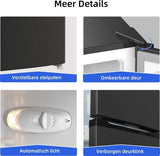 CHiQ koelkast FBM157L42 - Zwart RVS