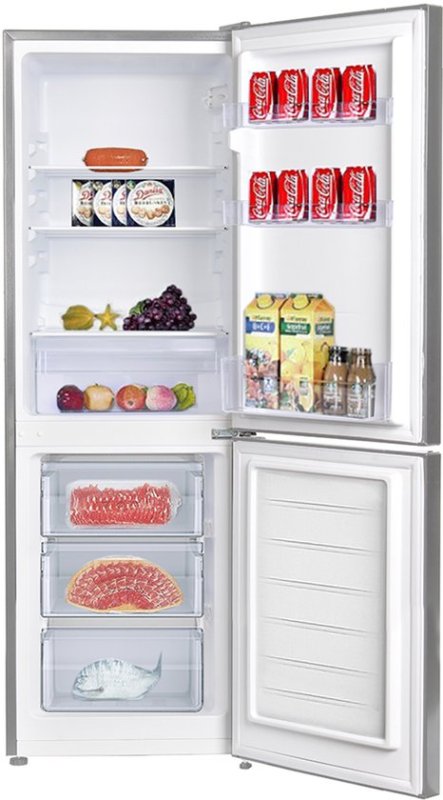 CHiQ koelkast FBM157L42 - Zwart RVS