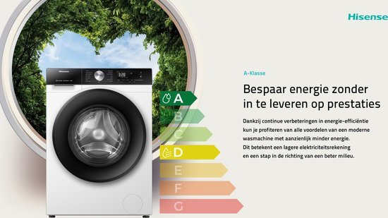 Hisense wasmachine 3S Serie WF3S9045BW3/BLX - Wit