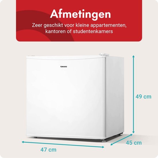 Tomado mini vriezer TFM4402W - Vrijstaand - Wit