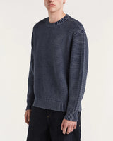 Den Ham - Stefan Knitted Crewneck Navy Blazer - Maat M