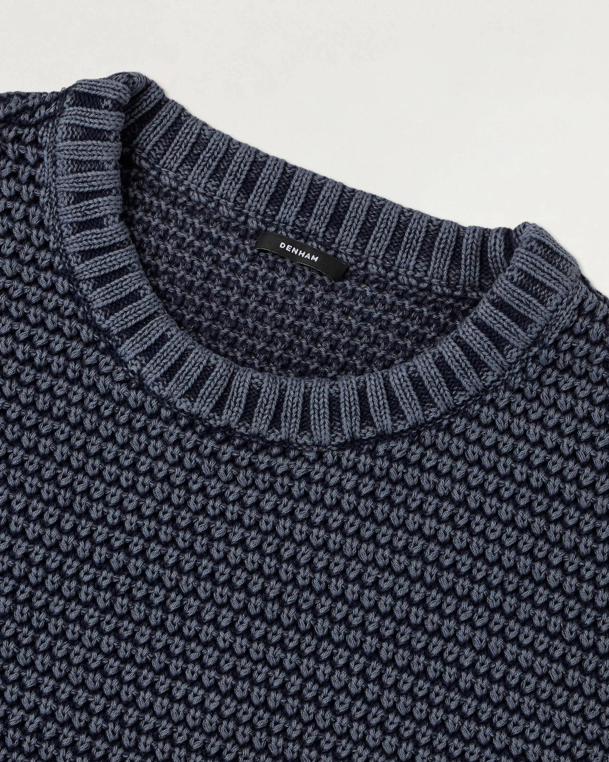 Den Ham - Stefan Knitted Crewneck Navy Blazer - Maat M