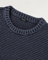 Den Ham - Stefan Knitted Crewneck Navy Blazer - Maat M