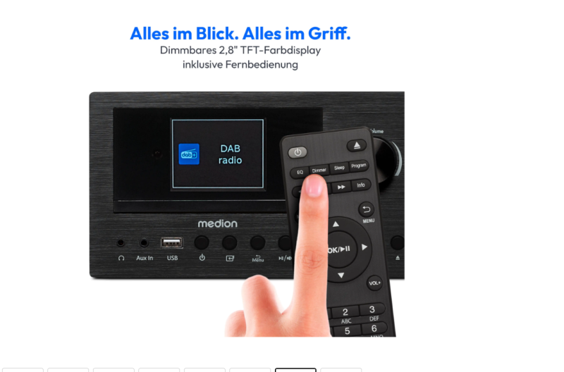 MEDION P85003 (MD85008) Micro Hi-Fi - Stereoset Zwart