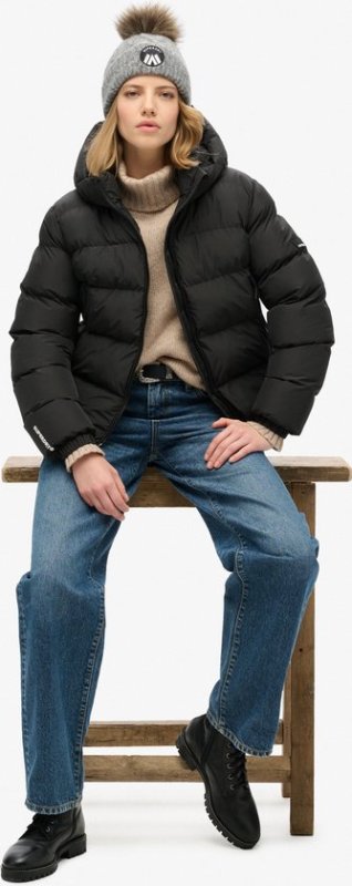 Superdry HOODED SPORTS PUFFER JACKET Dames Jas - Maat L