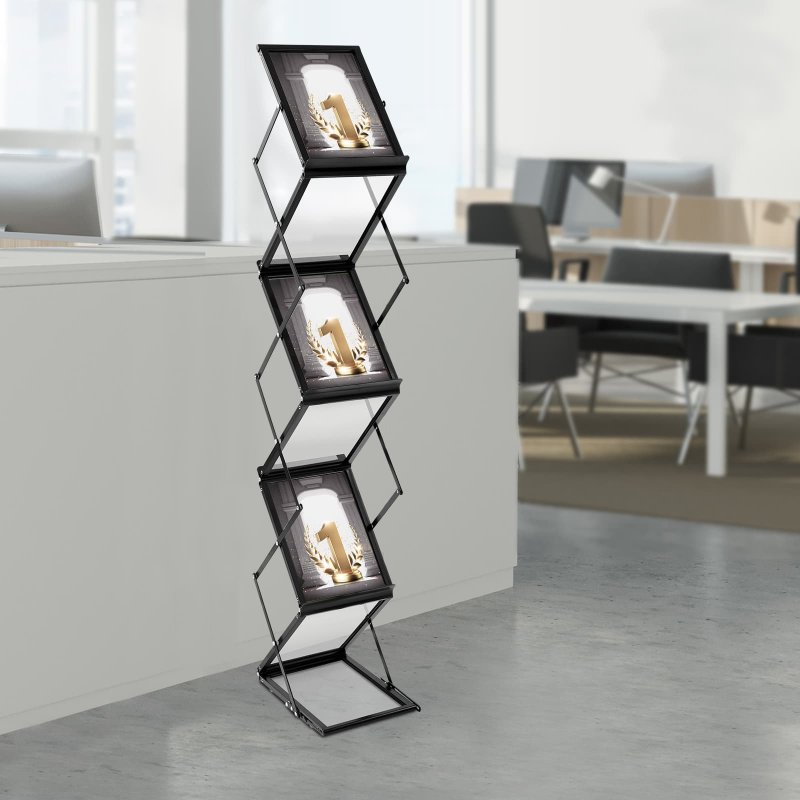 Opvouwbaar tijdschriftenrek, beursrek, displayrek