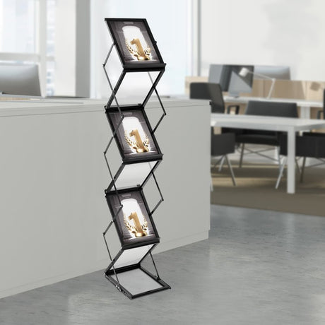 Opvouwbaar tijdschriftenrek, beursrek, displayrek