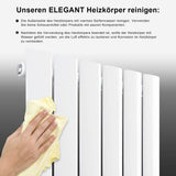 SONNI platte paneelradiator wandverwarming middenaansluiting 1600 × 616 mm wit zonder/met multiblok.
