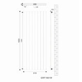 SONNI platte paneelradiator wandverwarming middenaansluiting 1600 × 616 mm wit zonder/met multiblok.