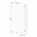 SONNI platte paneelradiator wandverwarming middenaansluiting 1600 × 616 mm wit zonder/met multiblok.