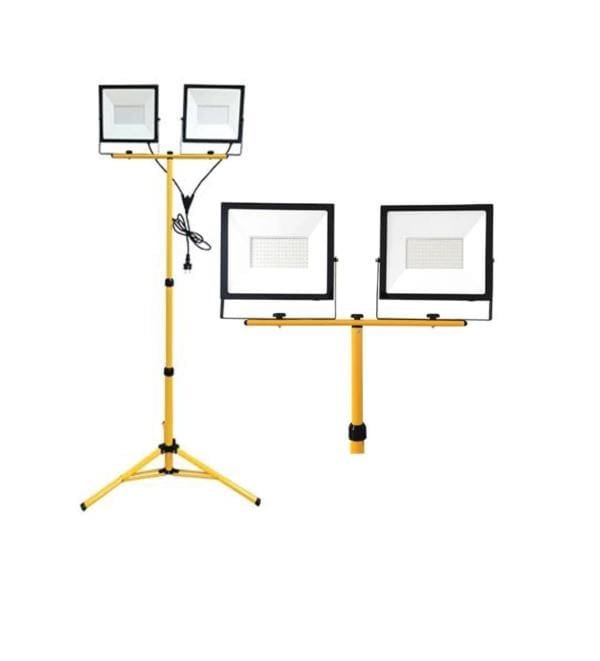 Dubbele LED floodlight op statief
