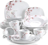 VEWEET 30-delige porseleinen dinerset - 6 personen