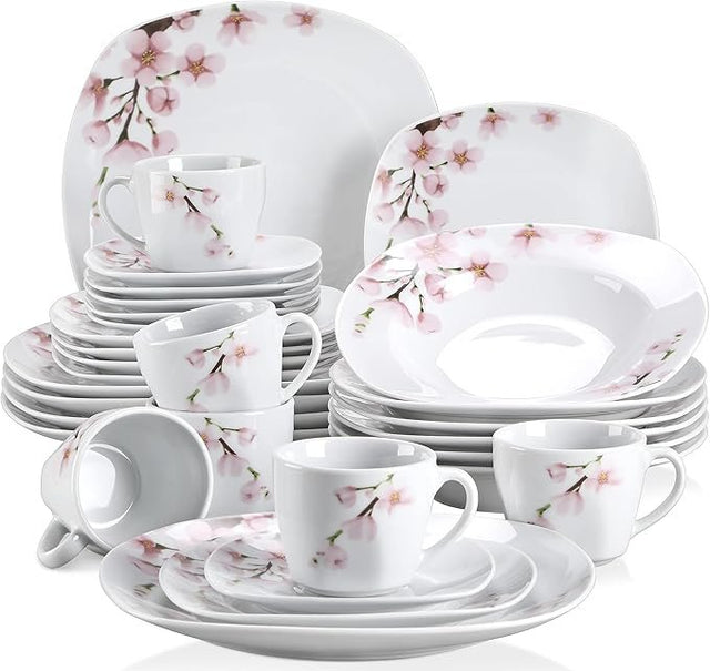 VEWEET 30-delige porseleinen dinerset - 6 personen