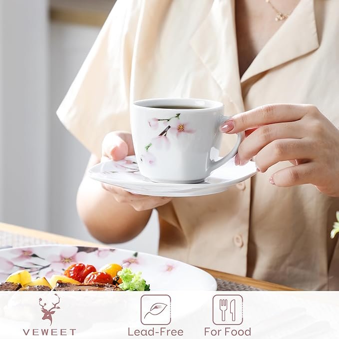 VEWEET 30-delige porseleinen dinerset - 6 personen