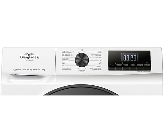 Everglades wasmachine EVWM91401AW - Stoomfuncties