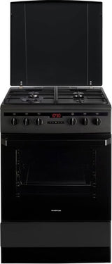 Inventum gasfornuis VFG6034WGZWA - Elektrische oven - Zwart