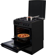 Inventum gasfornuis VFG6034WGZWA - Elektrische oven - Zwart