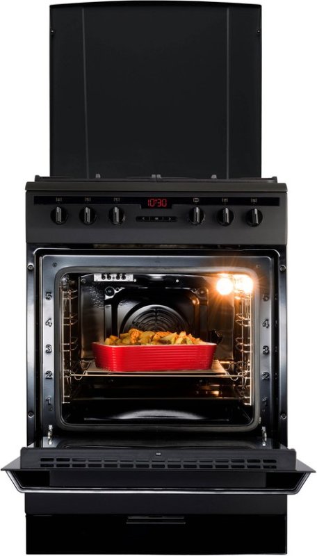 Inventum gasfornuis VFG6034WGZWA - Elektrische oven - Zwart