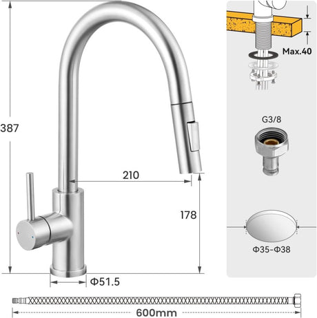 CECIPA SOFETIY SERIE Keukenkraan