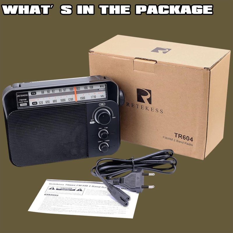 Retekess TR604 draagbare Radio