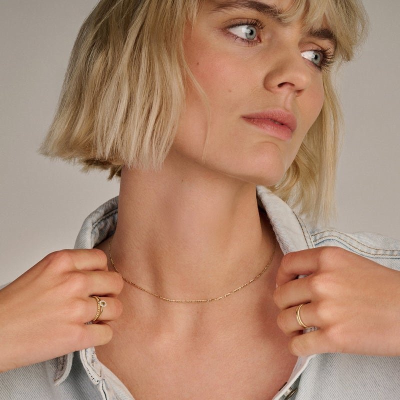Blush - 3192YGO 14k gouden figaro schakelketting 42 cm