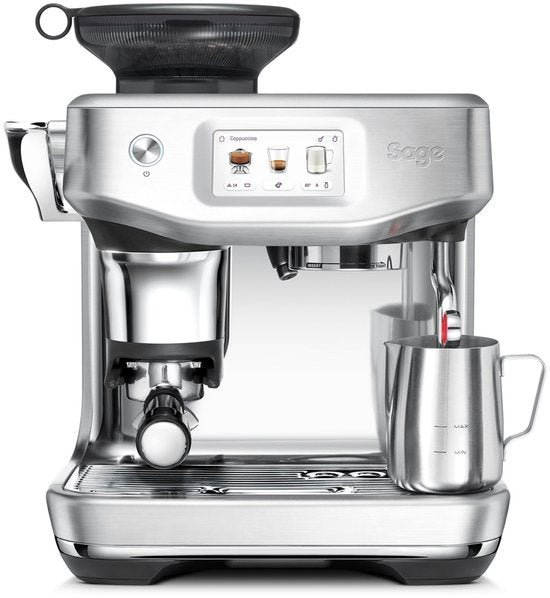 Combi pakket: Espressomachine The Barista Touch Impress - Brushed Stainless Steel + the Knock Box 10 + Sage the Descaler™ - Ontkalker 