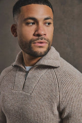 Tailored Athlete Fisherman Sweater Neutral rib - maat M