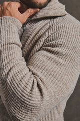 Tailored Athlete Fisherman Sweater Neutral rib - maat M