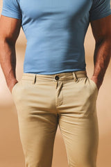 Tailored Athlete Chino stretch Trouser Stone - maat W34 x L30
