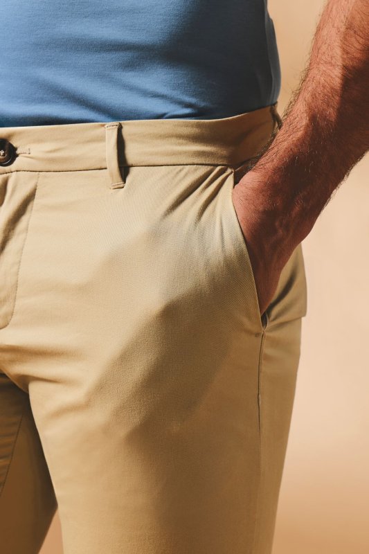 Tailored Athlete Chino stretch Trouser Stone - maat W34 x L30