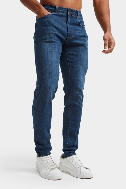 Tailored Athlete stretch jeans donker blauw - maat W34 x L30