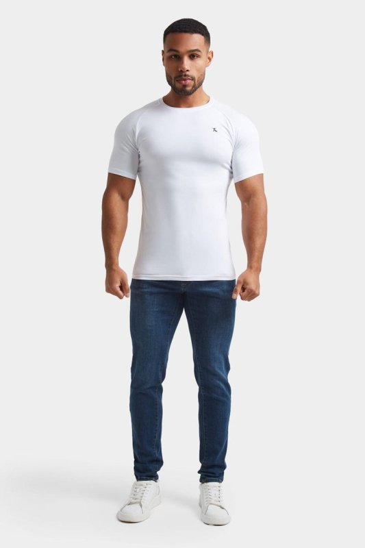 Tailored Athlete stretch jeans donker blauw - maat W34 x L30