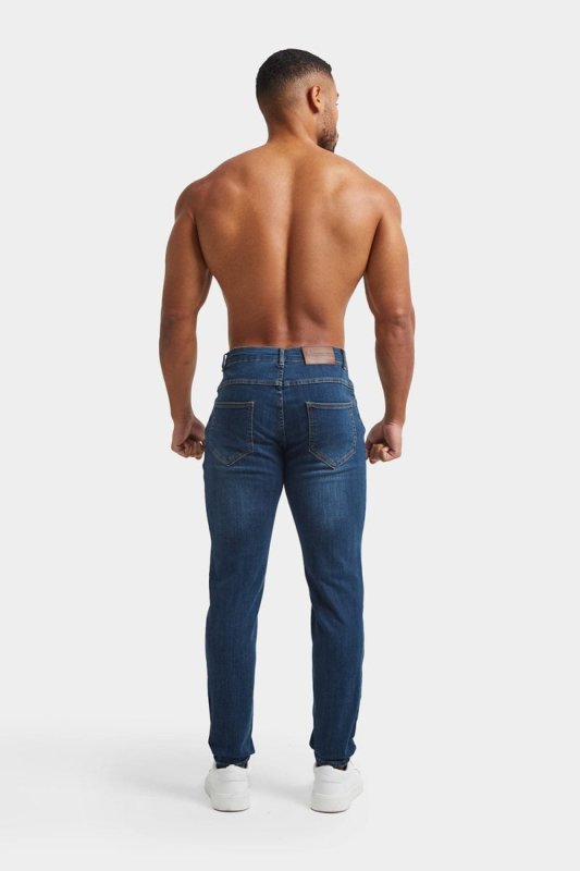 Tailored Athlete stretch jeans donker blauw - maat W34 x L30