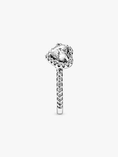 Pandora Verhoogd Hart Ring zilver - maat 50