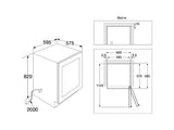 ETNA wijnklimaatkast WKO546 - 82 cm - Vrijstaand/onderbouw