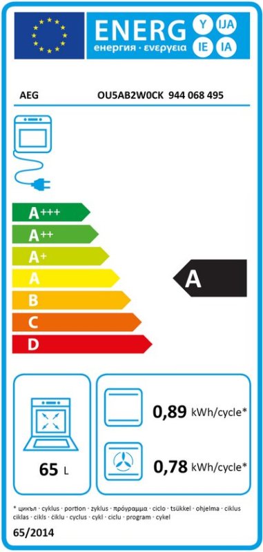 AEG inbouwoven OU5AB2W0CK + Heteluchtoven met grill