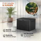 Casaria - Kussenbox Lille Antraciet 190L - houtlook