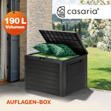 Casaria - Kussenbox Lille Antraciet 190L - houtlook