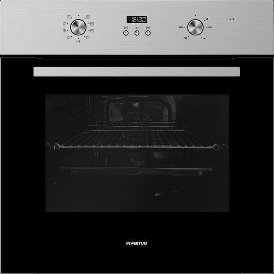 Inventum inbouwoven IOH6070RK - RVS/Zwart