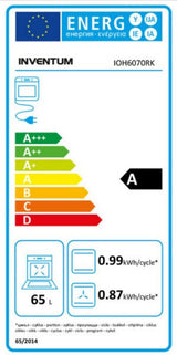 Inventum inbouwoven IOH6070RK - RVS/Zwart