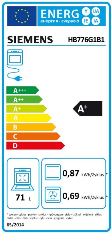 Siemens inbouwoven HB776G1B1 - iQ700 - Home connect