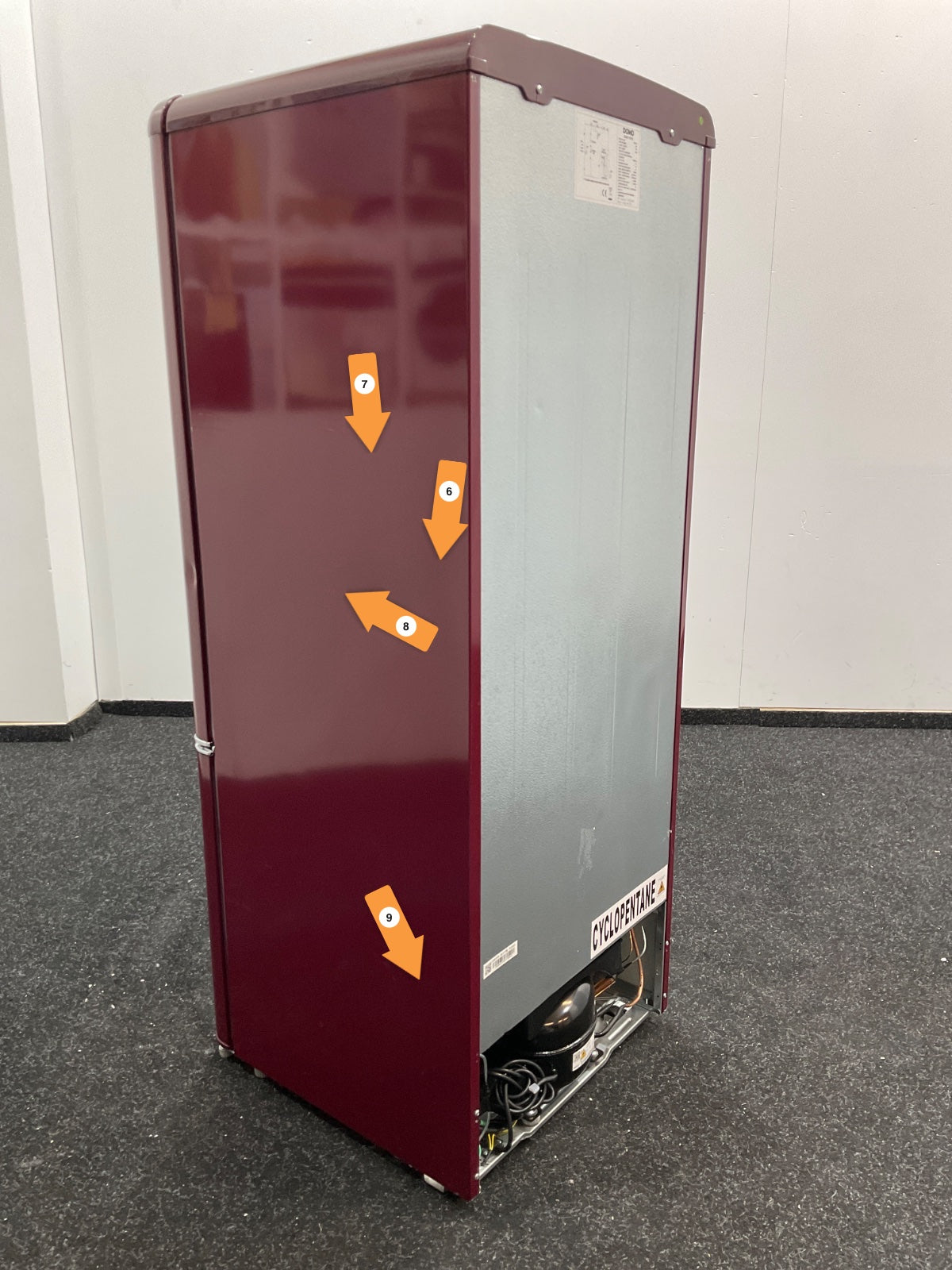 Domo Retro Koelkast DO91707R - 191 L - Wijnrood